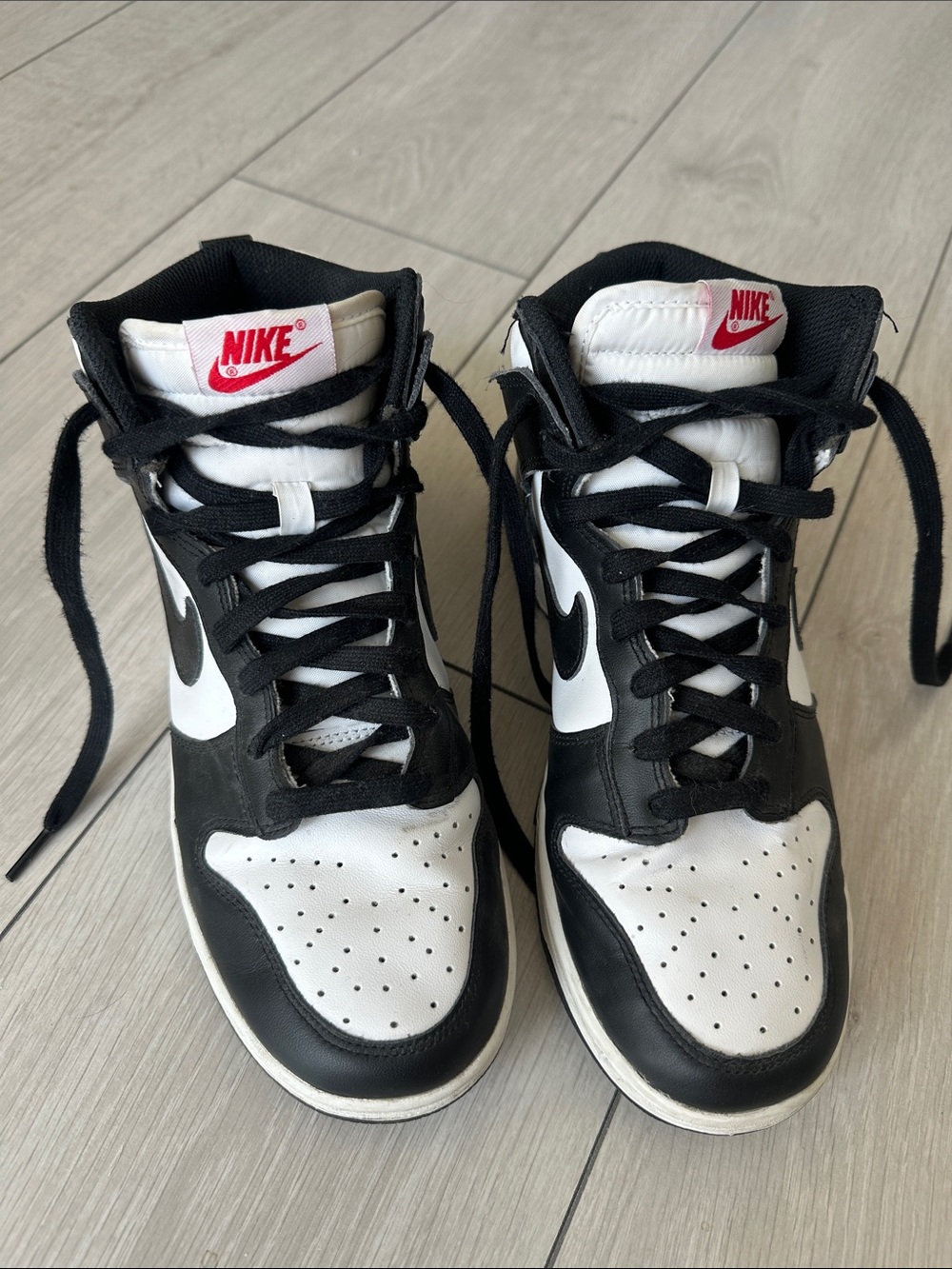 Nike Black and White High-Top Sneakers